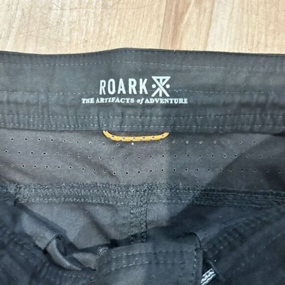 ROARK Mens Pants Size 28 Black Pant Slim Straight Leg Travel Drawstring - Picture 5 of 9